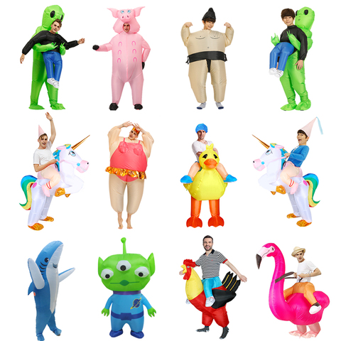 New Inflatable Dinosaur costume Alien Sumo Party costumes unicorn suit dress Cosplay disfraz Halloween Costumes For Adult kids ► Photo 1/6