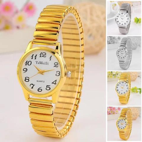 Elastic band watch Quartz Watch Expandable Stretch Band Strap Ladies Gents Unisex Wrist Watches ► Photo 1/5