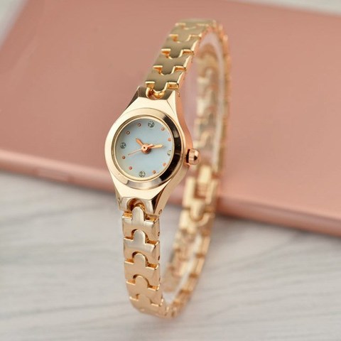 1pcs Small Fashion Women Watches Rose Gold Luxury Stainless Steel Ladies Wristwatches Diamond Female Bracelet Watch Gifts ► Photo 1/4