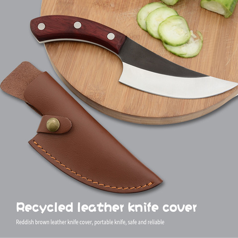 Liang Da Forged 5.5 inch Boning Camping Serbian Knife Handmade Full Tang Sliced Chef Kitchen Butcher Knife Gift Leather Sheath ► Photo 1/6