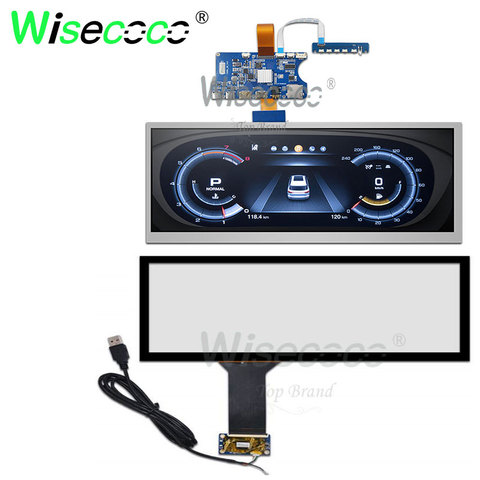 12.3 inch touch screen 1920*720 IPS screen display  with mini HDMI lvds type c driver board for automotive display ► Photo 1/6