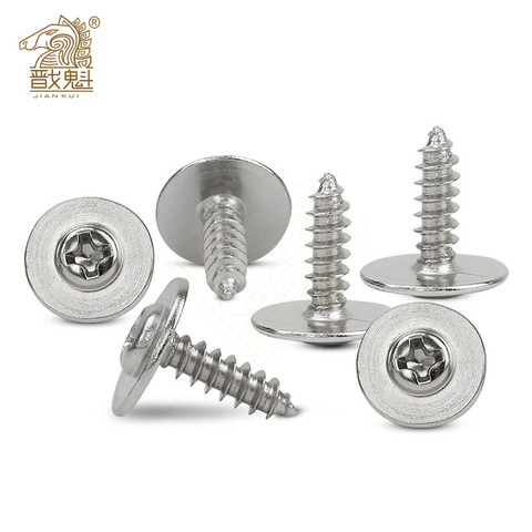 100pcs PWA Cross Round Head with Washer Self Tapping Screw M1.7 M2 M2.3 M2.6 M3 M4 Carbon Steel Phillips Screw ► Photo 1/5