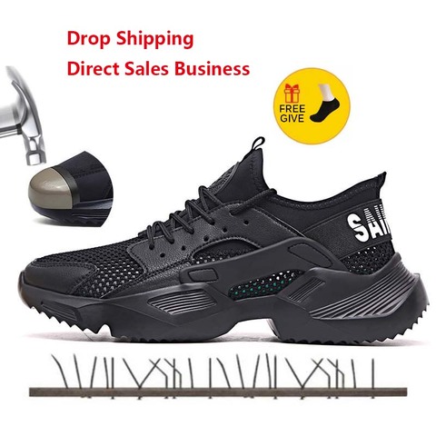 Work Safety Shoes 2022 fashion sneakers Ultra-light soft bottom Men Women Breathable Anti-smashing Steel Toe Work Boots 35-47 ► Photo 1/6