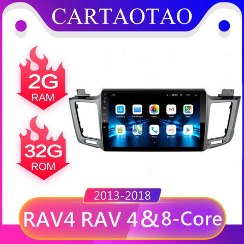 2 din Android 8.1 car player for Toyota RAV4 RAV 4 2013 2014 2015-2022 10“ Car radio video multimedia GPS navigation wifi 8 core ► Photo 1/6