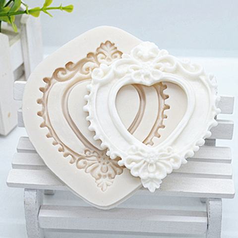 Luyou DIY Frame Lace Silicone Cake Mold Fondant Molds  Cake Decorating Tools Resin Mold For Kitchen Baking Accessories FM777 ► Photo 1/6