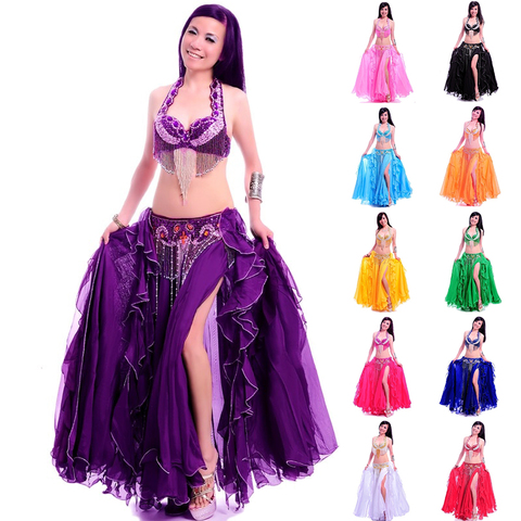 Professional adult belly dance costume set bra belt long skirt bellydancing dress woman indian carnival costume free shipping ► Photo 1/6