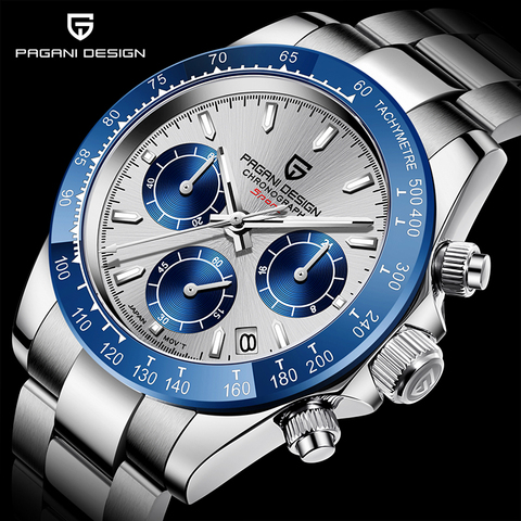 PAGANI DESIGN Quartz Watch Men 2022 Top Brand Automatic Date Wristwatch Stainless Steel Waterproof Chronograph Fashion Casual ► Photo 1/6