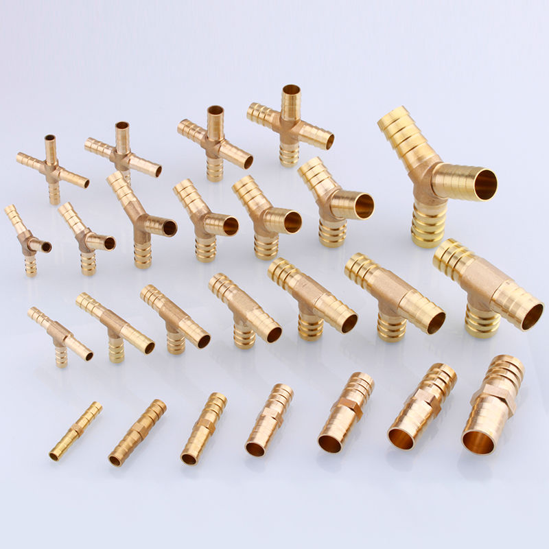 Brass T Piece Joiner Fuel Hose Gas Joiner Barb Tail Tee Connector Fitting 4-25mm 