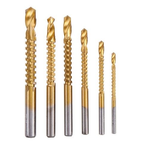 6pcs 3-8mm Cobalt Drill Bit Set Spiral Screw Metric Composite Tap Drill Bit Twist drill bit set for Electric Drills Bench Drills ► Photo 1/6