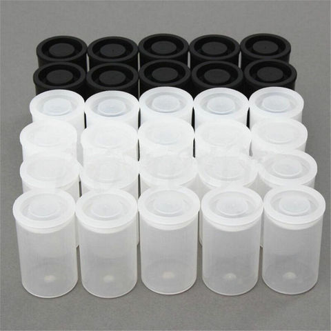 10pcs Plastic Empty Black/White Bottle 35mm Film Cans Canisters Containers ► Photo 1/6