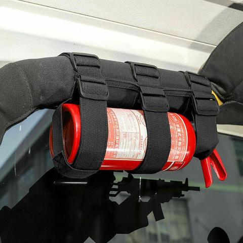 Nylon Car Roll Bar Fire Extinguisher Auto Fixed Holder Auto For Automobile Interior Fixed Holder Nylon Safety Straps Car St K8U8 ► Photo 1/6