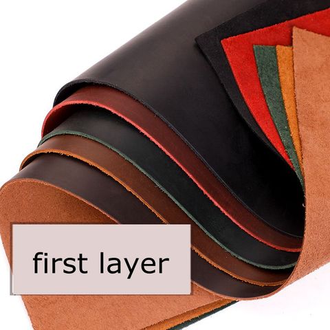 Top Quality Tanned Leather Piece DIY Genuine Leather Material Full Grain Cowhide  Leather piece leathercraft 8 colors ► Photo 1/4