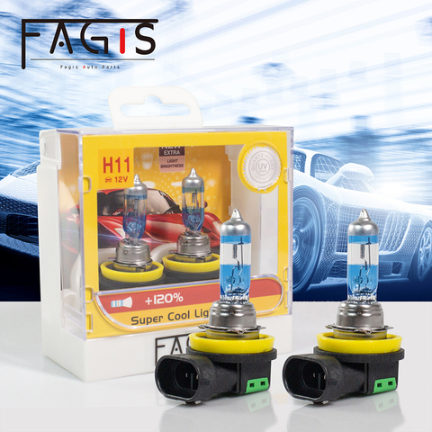 Fagis 2pcs 12v 55w H8 H9 H11 9005 Hb3 9006 Hb4 Halogen Bulb Car Fog Light Auto Lamps Halogen Headlight White Fog Lights ► Photo 1/6