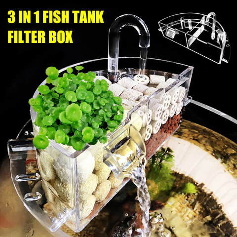 Aquarium External Filter Box Acrylic External Hanging Water Purifier for Round Fish Tank Accessories FP8 ► Photo 1/6