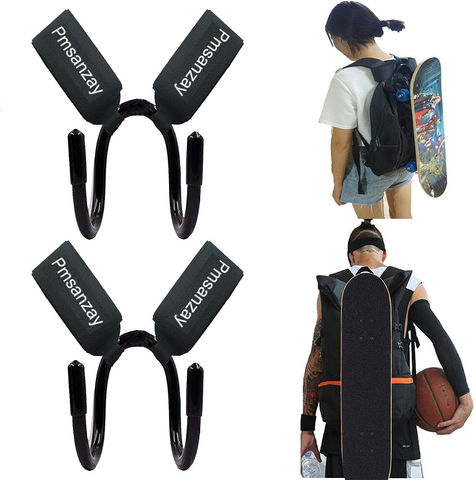 2x Deck Hook Skateboard Holder Carrier Dual Shoulder Backpack Hook Carry Hanger ► Photo 1/6