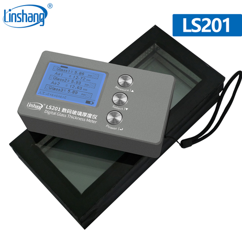 Linshang LS201 digital glass thickness meter LS200 laser gauge for double glazed insulated laminated tempered hollow IG glass ► Photo 1/6