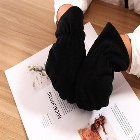 1 Pair New Fleece Gloves Suede  Polar Winter Warm Gloves  Outdoor Washable Mittens Solid Color Gloves Full Finger ► Photo 1/6