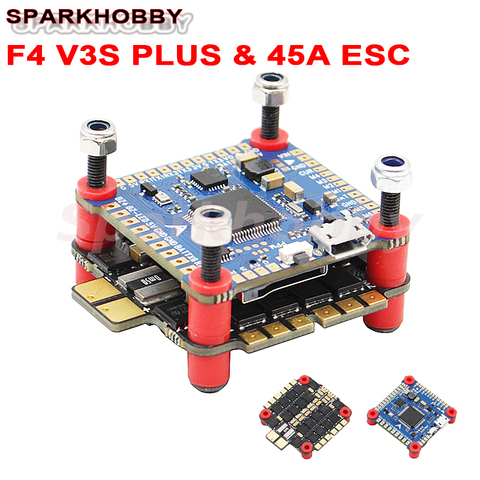 Sparkhobby F4 V3S PLUS Flight control and 4 in 1 45A ESC Satck  F3 Upgraded Version OSD FC 2-6S EF8BB21 45A BLHeli_S ESC for RC ► Photo 1/6