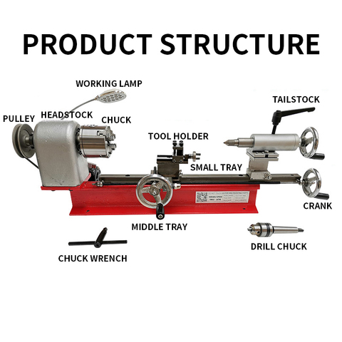 Mini Mini Desktop Lathe/DIY Household Instrument Lathe/Metal/Watch/Woodworking ► Photo 1/6