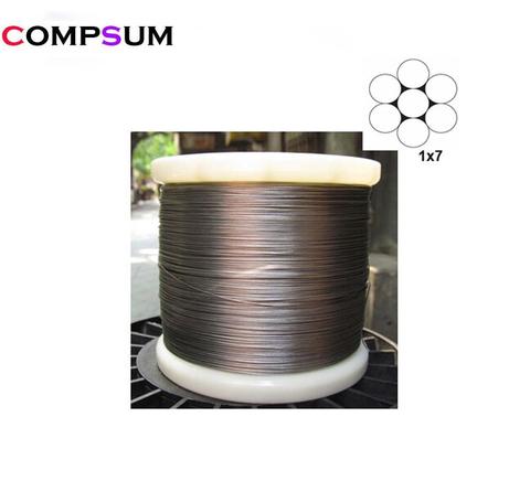 1X7 T304 Stainless Steel Cable wire rope  Soft Fishing Lifting Cable 0.3mm/0.4mm/0.5mm/0.6mm/0.8mm ► Photo 1/3