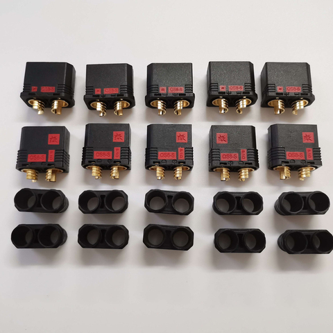 5pair QS8-S conector de batería resistente Anti-Chispa conector dorado enchufe de corriente grande para RC modelo de coche Drone ► Photo 1/6
