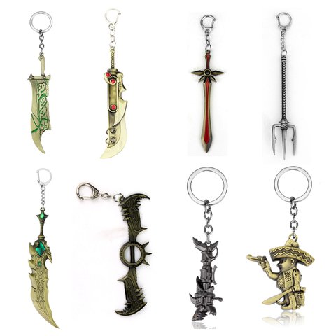 League of legendes LOL Jinx Weapon SharkZooka Keychain Darts Weapon keychain lol Zinc Alloy Shells Dota 2 Key chain Cosplay Gift ► Photo 1/6