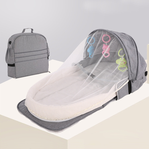 Multifunction Portable Baby Bed Travel Sun Protection Mosquito Net Baby Cribs Foldable Breathable Cunas Mummy Bag Baby Nest Bed ► Photo 1/6