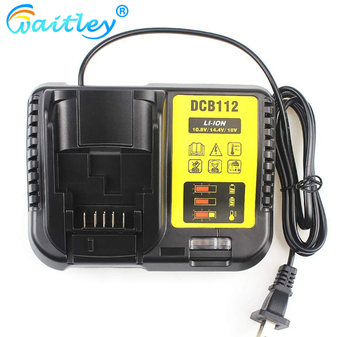 Waitley DCB112 Li-ion Battery Charger Replacement For Dewalt 10.8V 14.4V 18V EU Plug JUL14-C ► Photo 1/6