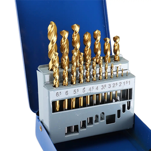 19Pcs Titanium Coated M42 Twist Drill Bit 8% High Cobalt HSS Drill Bit Set Industrial Grade 1-10mm for Stainless Steel Drilling ► Photo 1/6