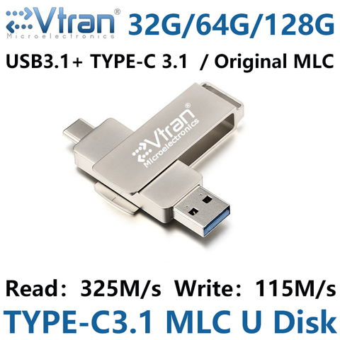 EVTRAN 320M/s 32G 64G 128G USB3.1 highspeed U disk type-c mobilephone pendrive USB3.0flashdrive SMI3281original MLC flash notSlc ► Photo 1/6