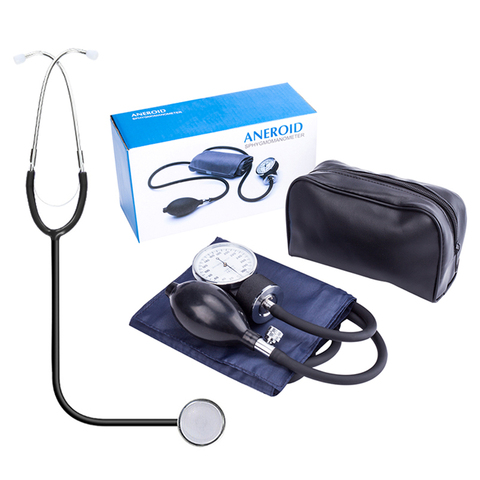 Manual Blood Pressure Monitor Diastolic Sphygmomanometer Medical Doctor Stethoscope Sphygmomanometer Cuff Home Health Monitor ► Photo 1/6