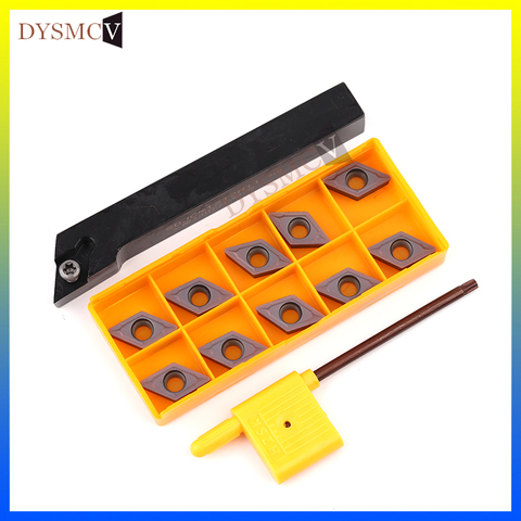 1pcs SDJCR1212 SDJCL1212H11 and DCMT11T304 DCMT11T308 Carbide Insert HSS Turning Tool Turning Lathe Cutting Tool Set ► Photo 1/6