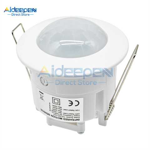 AC 110V-240V 50Hz 360 Degree Mini Recessed Ceiling PIR Infrared Body Motion Sensor Detector Switch For LED Lamp Automatic ON/OFF ► Photo 1/6