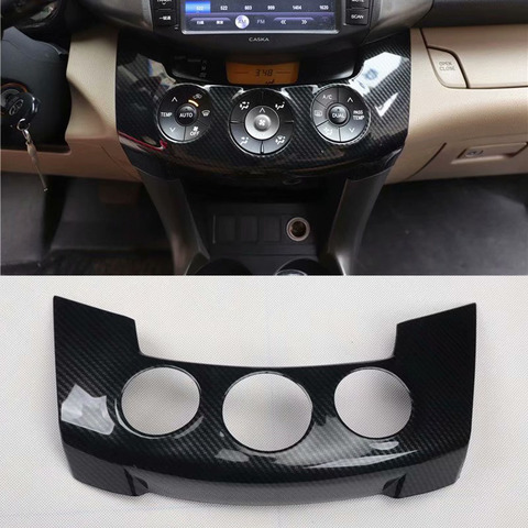 Car Dashboard Air Conditioner Adjust Button Panel Cover Styling Moldings For Toyota RAV4 2009 2010 2011 2012 Car Accessories ► Photo 1/6