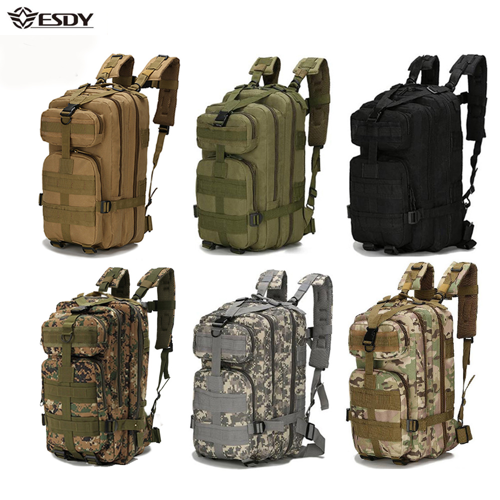 Outdoor Hiking Camping Bag Army Military Tactical Rucksack Backpack Trekking 30L
