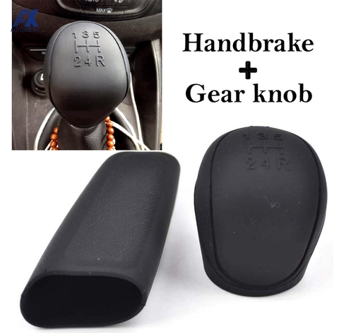 Car Auto Manual Silicone Shift Gear Head Knob Cover Handbrake Hand Brake Protector GRIP Shifter For Kia Rio 3 4 Solaris Qashqai ► Photo 1/5