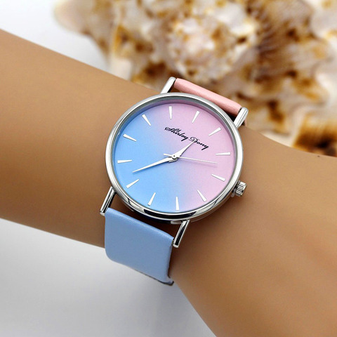 New Ladies Casual Gradient Ramp Clock 2 Color Watchstrap Luxury Women Watches Female Quartz Wristwatches Feminino Zegarek Damski ► Photo 1/6