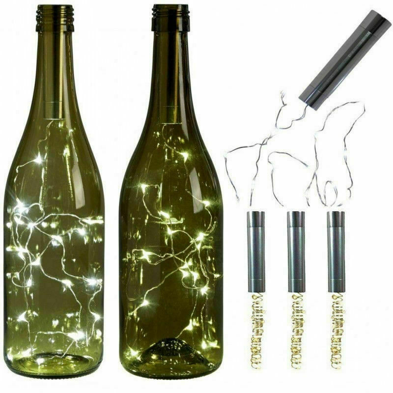 20 LED 2M Cork Shaped LED Night Starry Light Wine Bottle Lamp for Xmas Wedding 