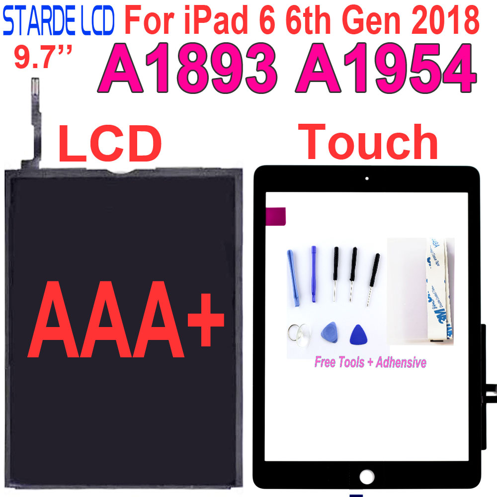 USA for iPad 6 6th Gen 2018 A1893 A1954 LCD Touch Screen Digitizer Replacement 