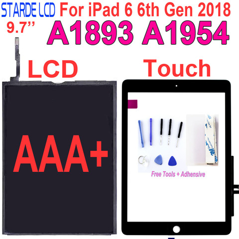 AAA+ For iPad 6 6th Gen 2022 A1893 A1954 Touch Screen Digitizer Panel / LCD  Display Screen For ipad Pro 9.7 2022 A1893 A1954 - Price history & Review, AliExpress Seller - STARDE Replacement LCD Store