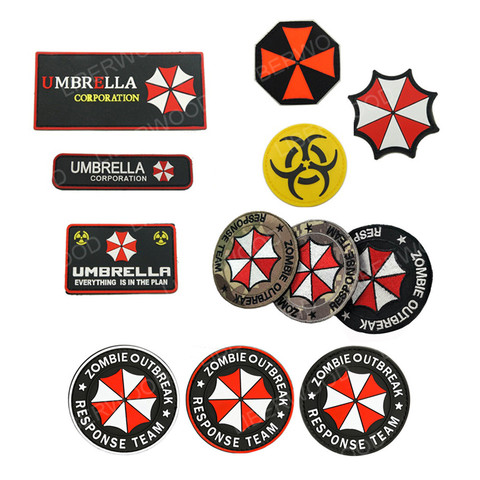 Umbrella Corporation PVC 3D Rubber Badge Military Tactical Patch Raccoon Logo Corp Police Paintball Insignia ► Photo 1/6