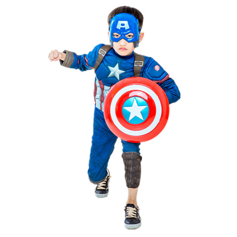 Kids Movie Fantasy Superhero Captain Winter Cosplay Muscle Costume Boy/girl Halloween Mask Shield Carnival Supplies ► Photo 1/6