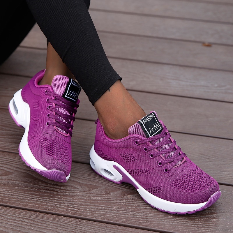 Sneakers Womens Trainers Lightweight Lace Up Mesh Breathable Outdoor Sports Running Shoes 