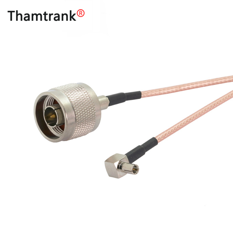 1PCS RF Coaxial Cable Assembly TS9 to N Male Pigtail Cable N Male Plug to TS9 Male Right Angle Connector RG316 ► Photo 1/6