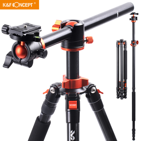 K&F Concept  93 Inch Compact Camera Tripod  Monopod 4 Section Aluminum withBall Head Gray Compact for digital SLR DSLR camera ► Photo 1/6