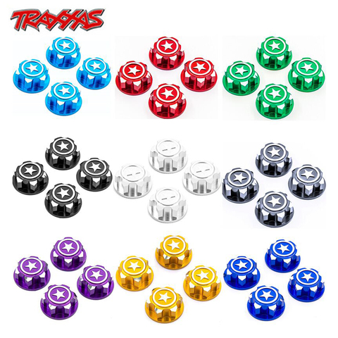 4PCS RC Car Aluminum 17mm Hex Wheel Nuts Dustproof Anti-Skid Non-slip for 1/8 Traxxas X-Maxx Summit E-Revo ARRMA Buggy RC Truck ► Photo 1/6