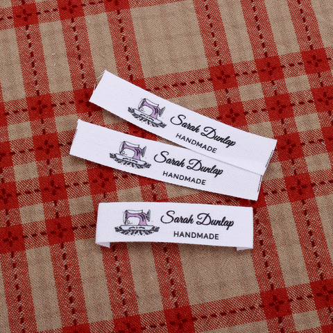 Custom Clothing Labels - Personalized Brand , Organic Cotton Ribbon Labels ,  Logo or Text, Sewing Labels (MD3012) ► Photo 1/4