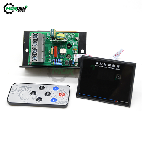 10KW AC 220V Smart Digital Display SCR Voltage Regulator Touch/Button Isolated Power Supply Buzzer Infrared Remote Control ► Photo 1/6