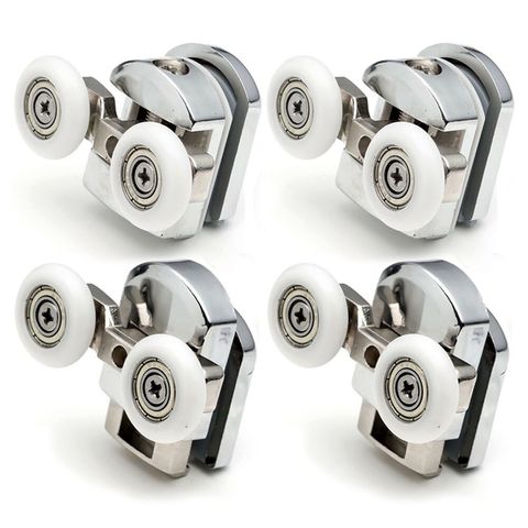 4pcs-8pcs/set Shower Door Rollers Runner 23mm/25mm Zinc Alloy Double-Wheels Replacement Sliding Shower Door Roller Bearing Wheel ► Photo 1/4