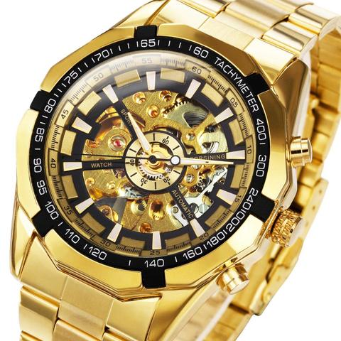 Winner Watch Men Skeleton Automatic Mechanical Watch Gold Skeleton Vintage Man Watch Mens FORSINING Watch Top Brand Luxury ► Photo 1/6